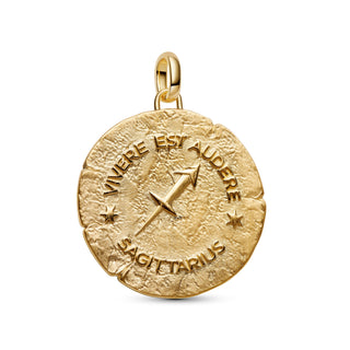 Charm Medallion XL Sagittario "Vivere Est Audere"