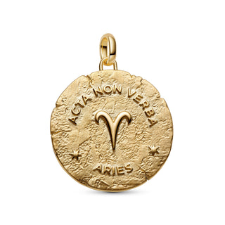 Charm Medallion XL Ariete "Acta Non Verba"