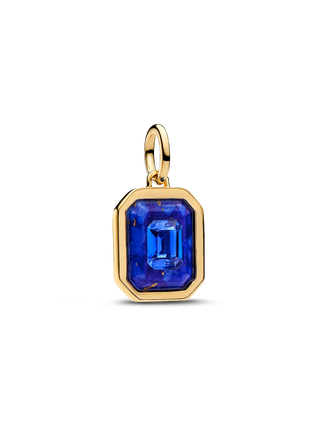Charm Pendente Astra con Placcatura in Oro 14k e Lapislazzuli d'Imitazione