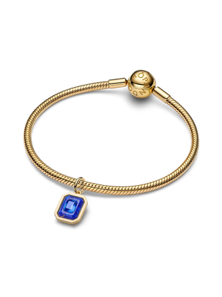 Charm Pendente Astra con Placcatura in Oro 14k e Lapislazzuli d'Imitazione