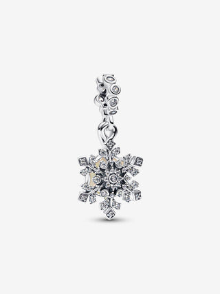 Charm Pendente Doppio Fiocco di Neve e Stella