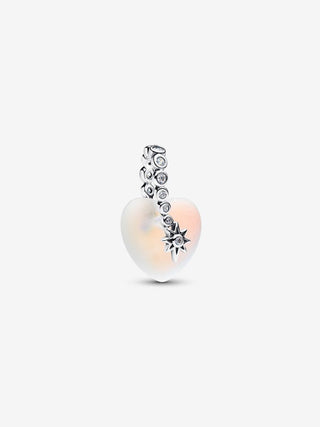 Charm Pendente Cuore e Stella Cadente