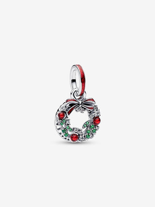 Charm Pendente Doppio Ghirlanda di Natale
