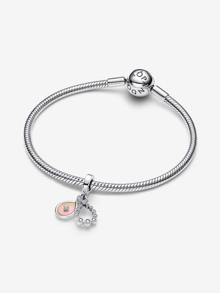 Charm Pendente Doppio Infinito Opalescente