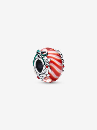 Charm Vetro di Murano Caramella di Natale