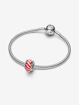 Charm Vetro di Murano Caramella di Natale