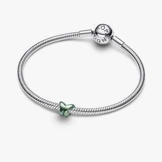 Mini Charm Farfalla effetto metallico verde