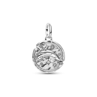 Charm Medallion Delfino "Audaces Fortuna Iuvat"