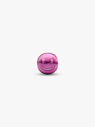 Mini Charm Smile effetto metallico rosa