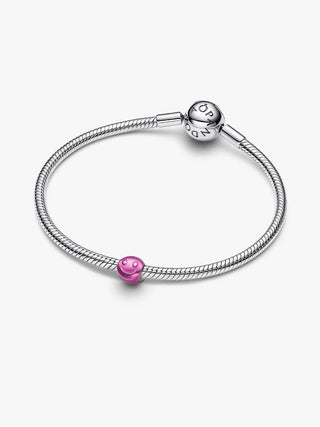 Mini Charm Smile effetto metallico rosa