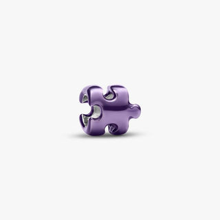 Mini Charm Puzzle effetto metallico viola