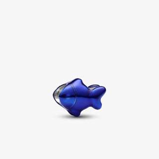 Mini Charm Pesce effetto metallico blu