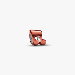 Mini Charm Nota Musicale effetto metallico arancione