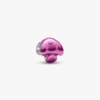 Mini Charm Fungo effetto metallico rosa