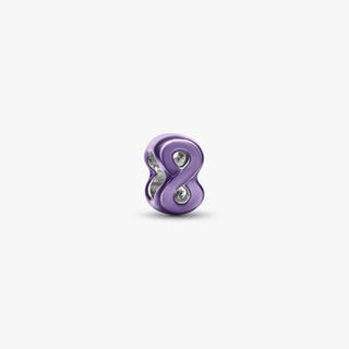 Mini Charm Infinito effetto metallico viola