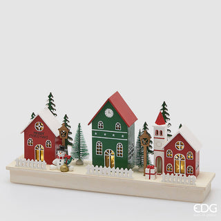 Diorama Paesaggio Casette Led