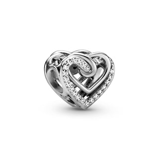 Pandora Charm cuori intrecciati scintillante