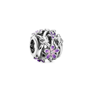 Pandora Charm margherita viola con lavorazione openwork