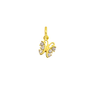 9kt Gold and Zircon Butterfly Charm