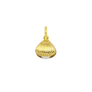 9K Gold Shell and Pearl Charm