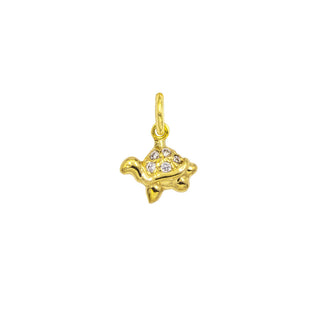 9kt Gold and Zircon Tortoise Charm