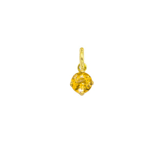 9 kt Yellow Gold Zircon Charm