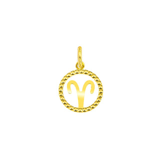 9K Gold Aries Charm