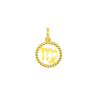 9K Gold Virgo Charm