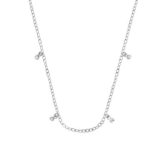 9kt White Gold and Cubic Zirconia Necklace