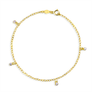Bracciale in Oro 9 Kt e Zirconi