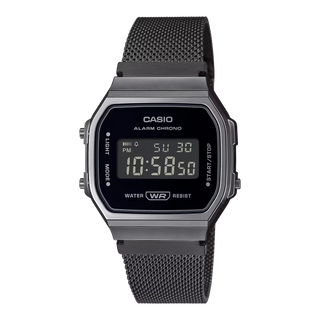 Orologio Vintage Digitale Acciaio Nero 38,6 mm - A168WEMB-1BEF
