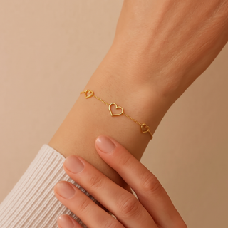 Bracciale3cuori_ArmandoPoggiGold 