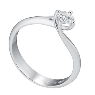 Anello Solitario 9kt Diamante Lab Grown Ct.0,17