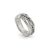 Anello Filodellavita Classic Collection, 7 Fili In Argento 925 e 16 Diamanti Black