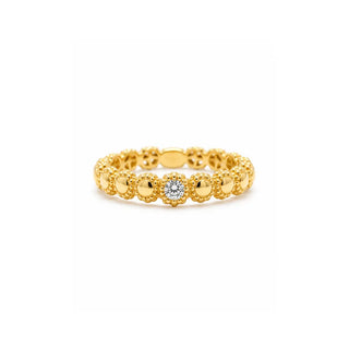 Anello Traforo Fiorentino Oro 18kt e Diamante 0.05 ct
