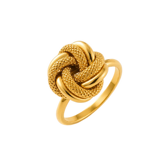 18kt Yellow Gold Yarn Ball Ring – Size 12