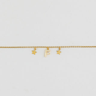 Paved Initial F Bracelet