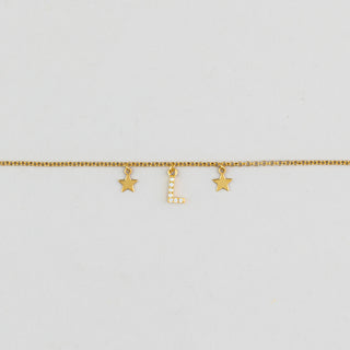 Paved Initial L Bracelet