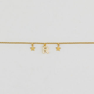 Pave R Initial Bracelet
