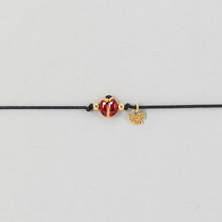 Ladybug Enamel Cord Bracelet
