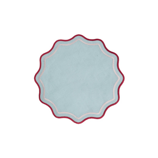 Set 2 Tovagliette / Set 2 Scalloped Placemats Azzurro Bo