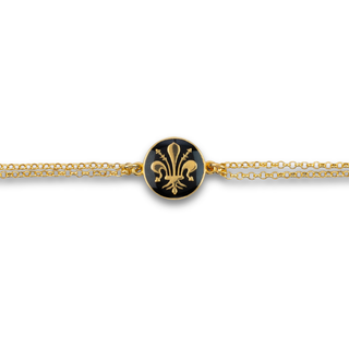 Black Lily of Florence Plate Bracelet