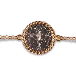 18kt Gold Fiorino Ob Torchon Bracelet
