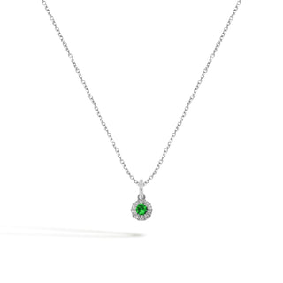 9 kt Gold and Cubic Zirconia Gemstone Necklace