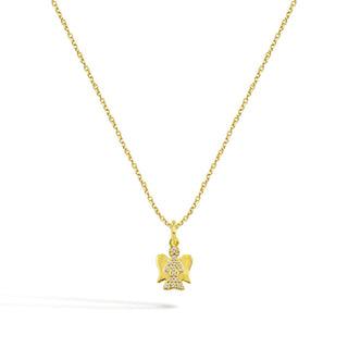 9 kt Gold and Zirconia "Credo" Necklace