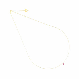 Collana in oro 18 kt con pendente rodolite