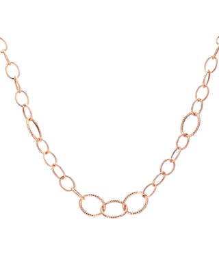 Necklace Oval Godronati Rosè