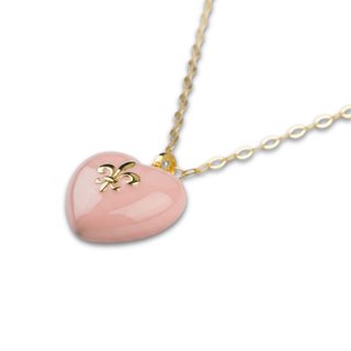 Collana Cuore Bubble Giglio di Firenze Rosa
