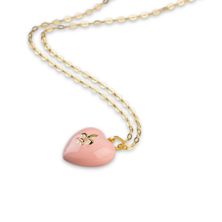 Collana Cuore Bubble Giglio di Firenze Rosa
