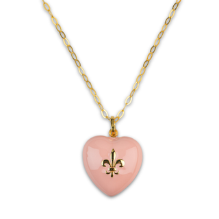 Collana Cuore Bubble Giglio di Firenze Rosa